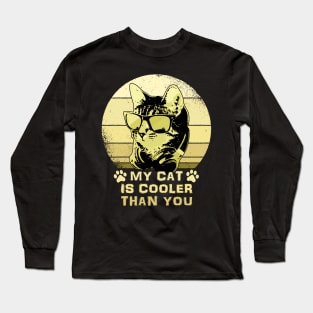 My Cat Is Cooler Than You Bling Cool Long Sleeve T-Shirt